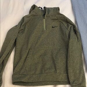 Nike Olive Green Quarter-Zip Hoodie